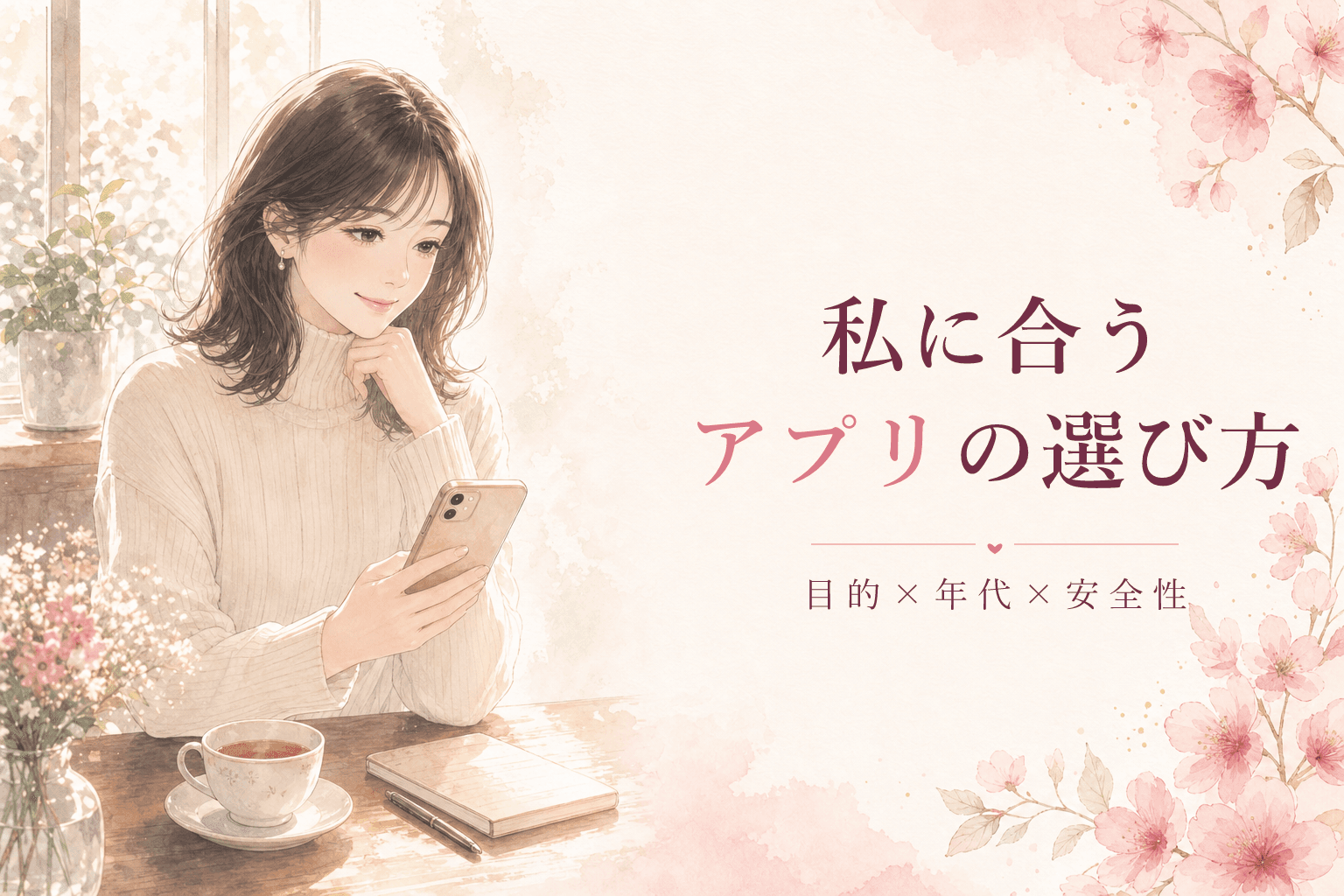 女性向けマッチングアプリおすすめの選び方｜目的・年代・安全性で比較