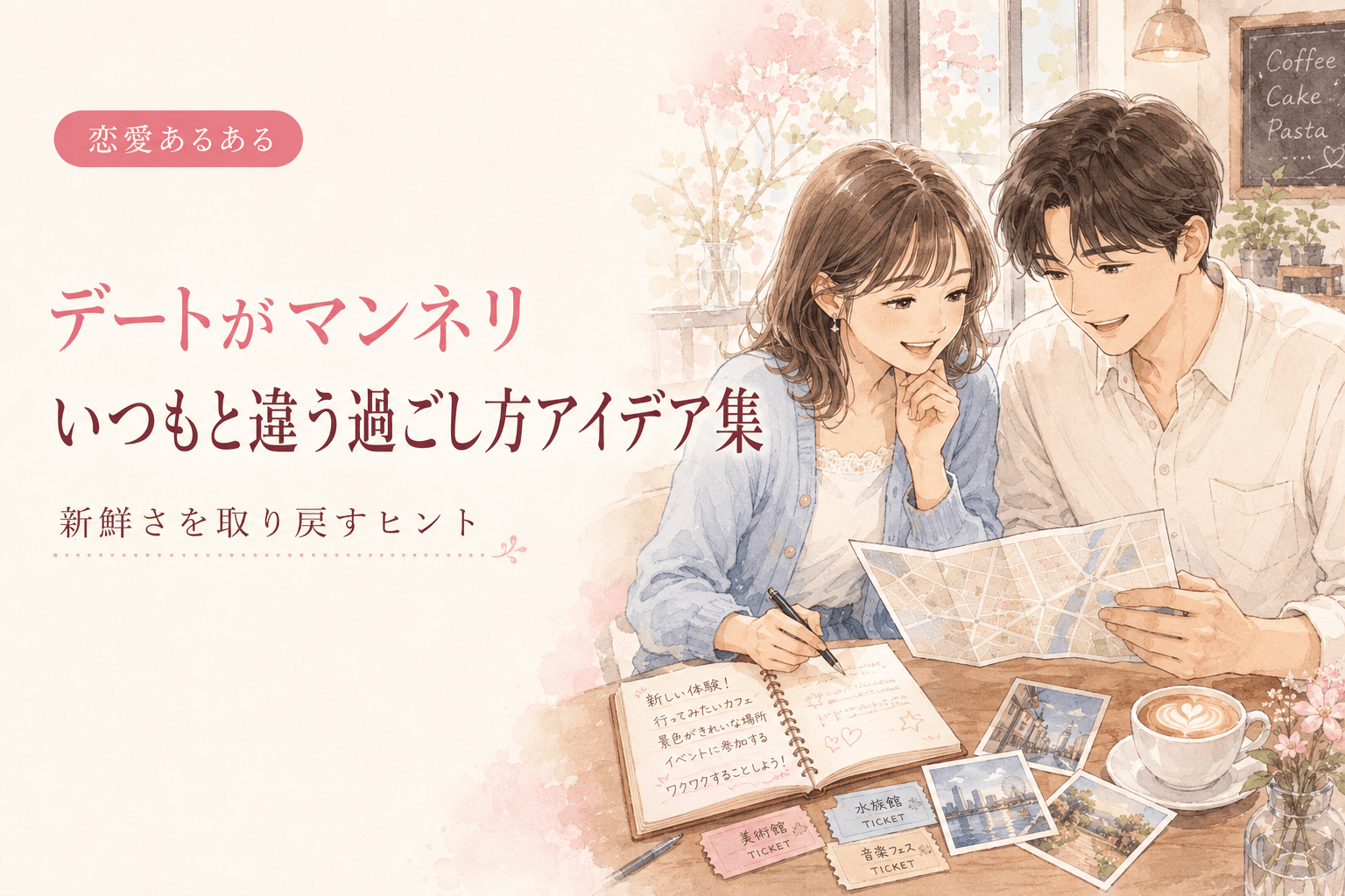デートがマンネリ|いつもと違う過ごし方アイデア集