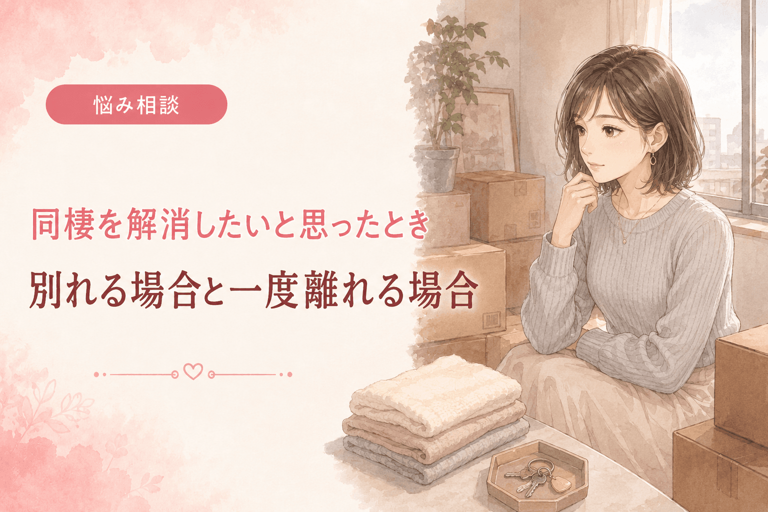 同棲を解消したいと思ったとき|別れる場合と一度離れる場合