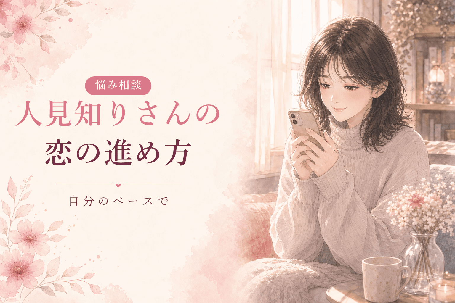 奥手・人見知りさんの恋愛の進め方|自分のペースで距離を縮めるコツ