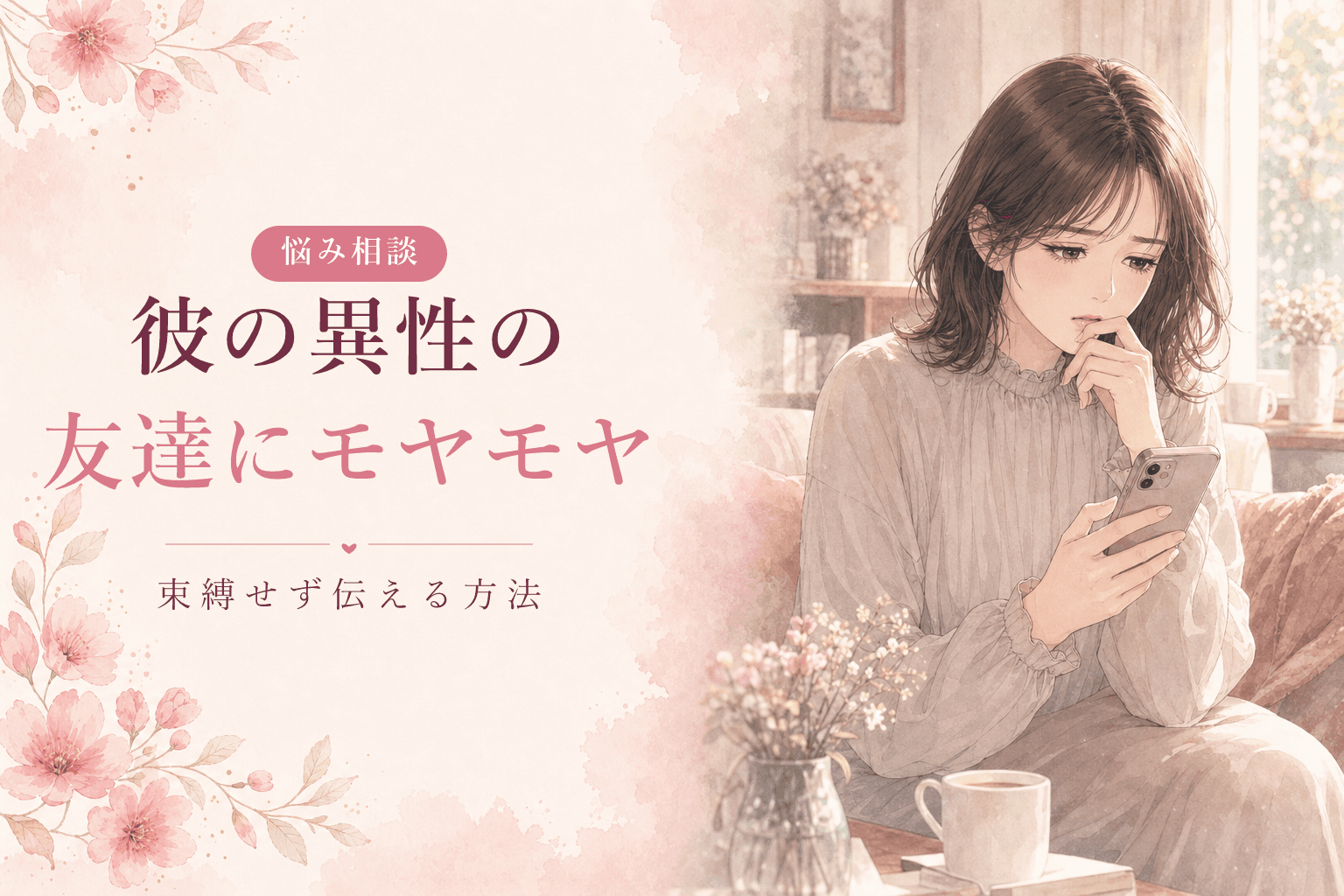 彼に異性の友達がいてモヤモヤするとき|束縛せず気持ちを伝える方法