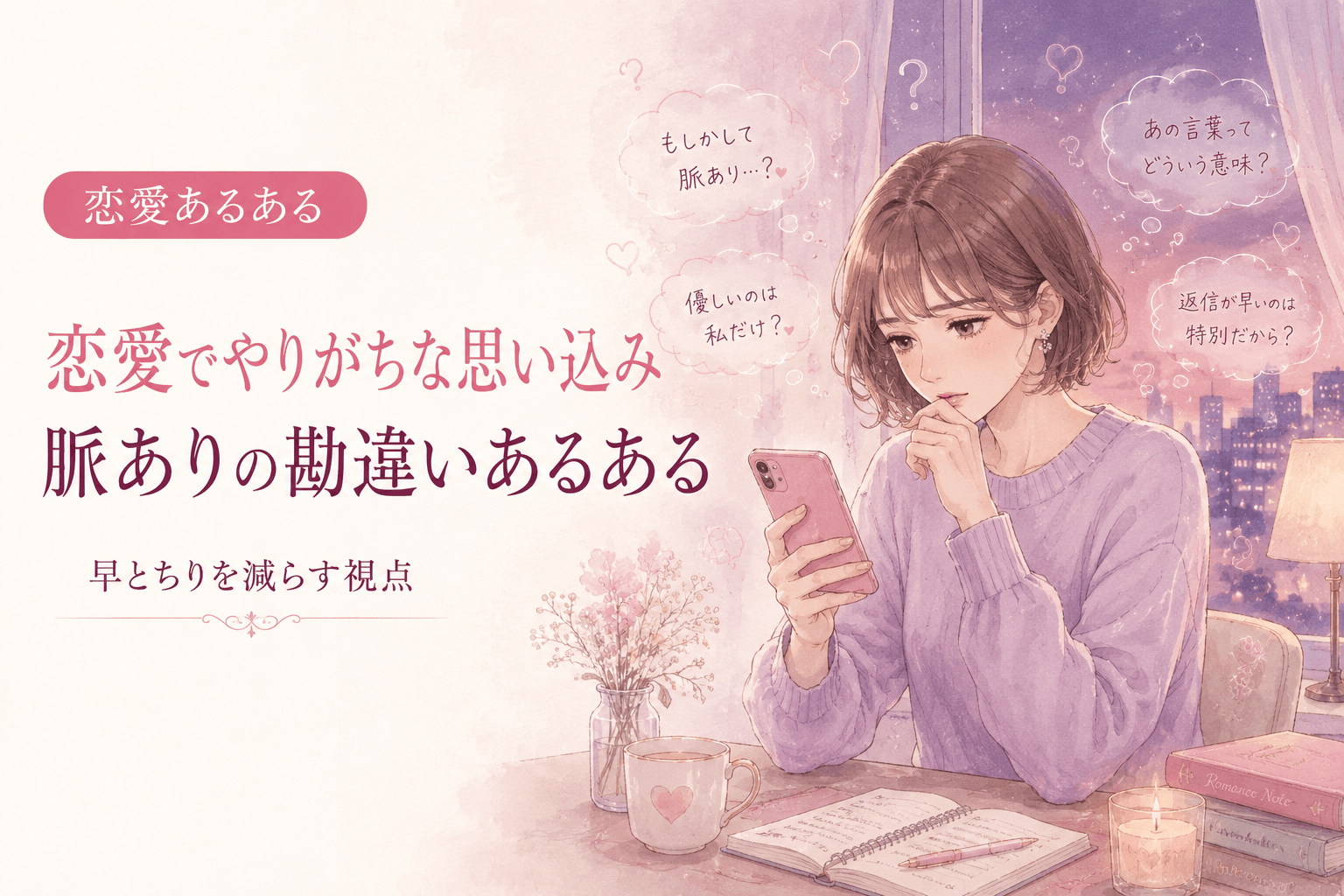 恋愛でやりがちな思い込み|脈ありの勘違いあるある