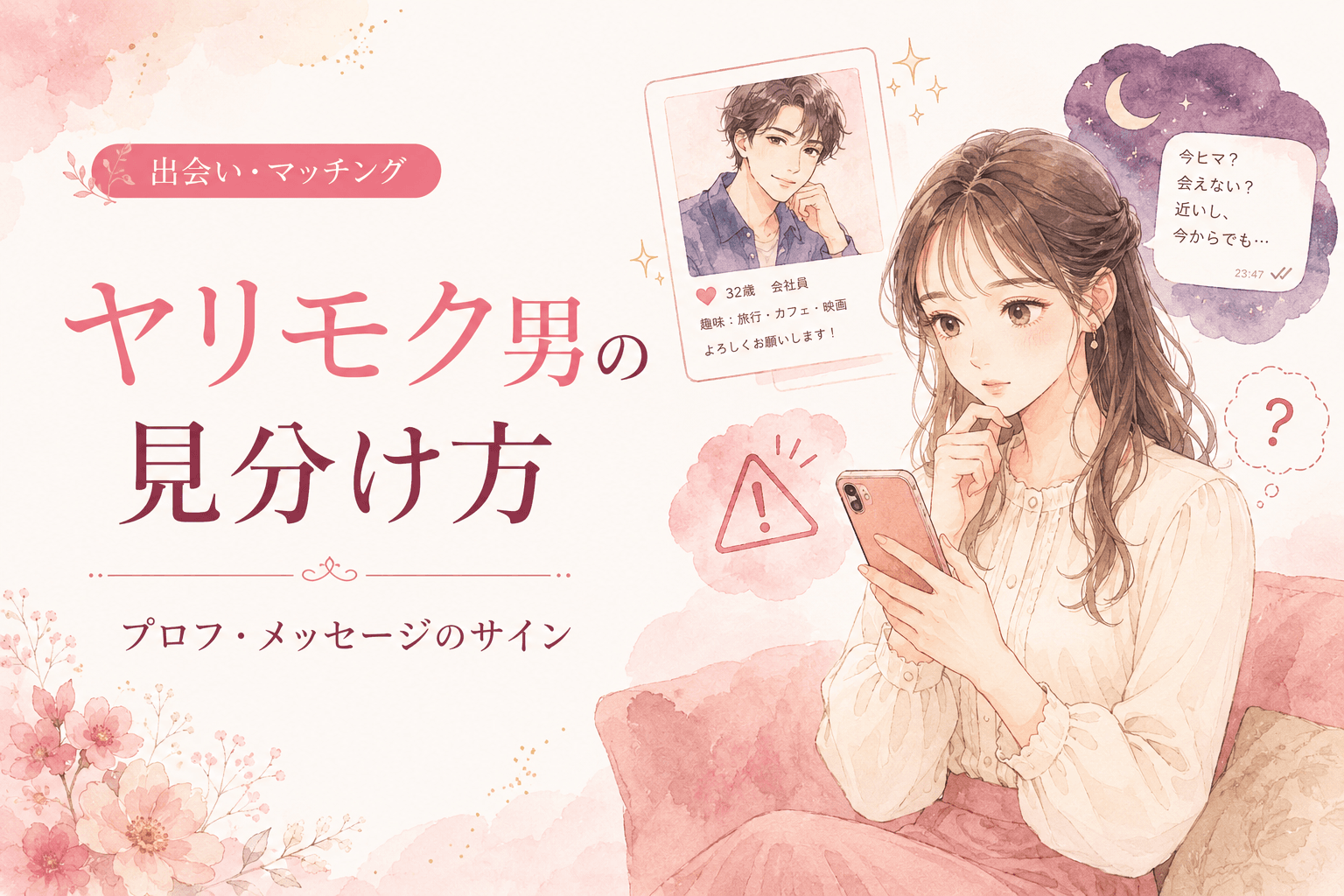 ヤリモク男性の見分け方|プロフィール・メッセージ・デートに出るサイン