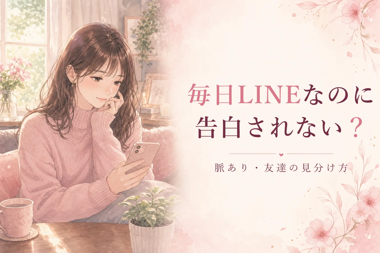 毎日LINEしてるのに告白されない?脈あり・友達の見分け方