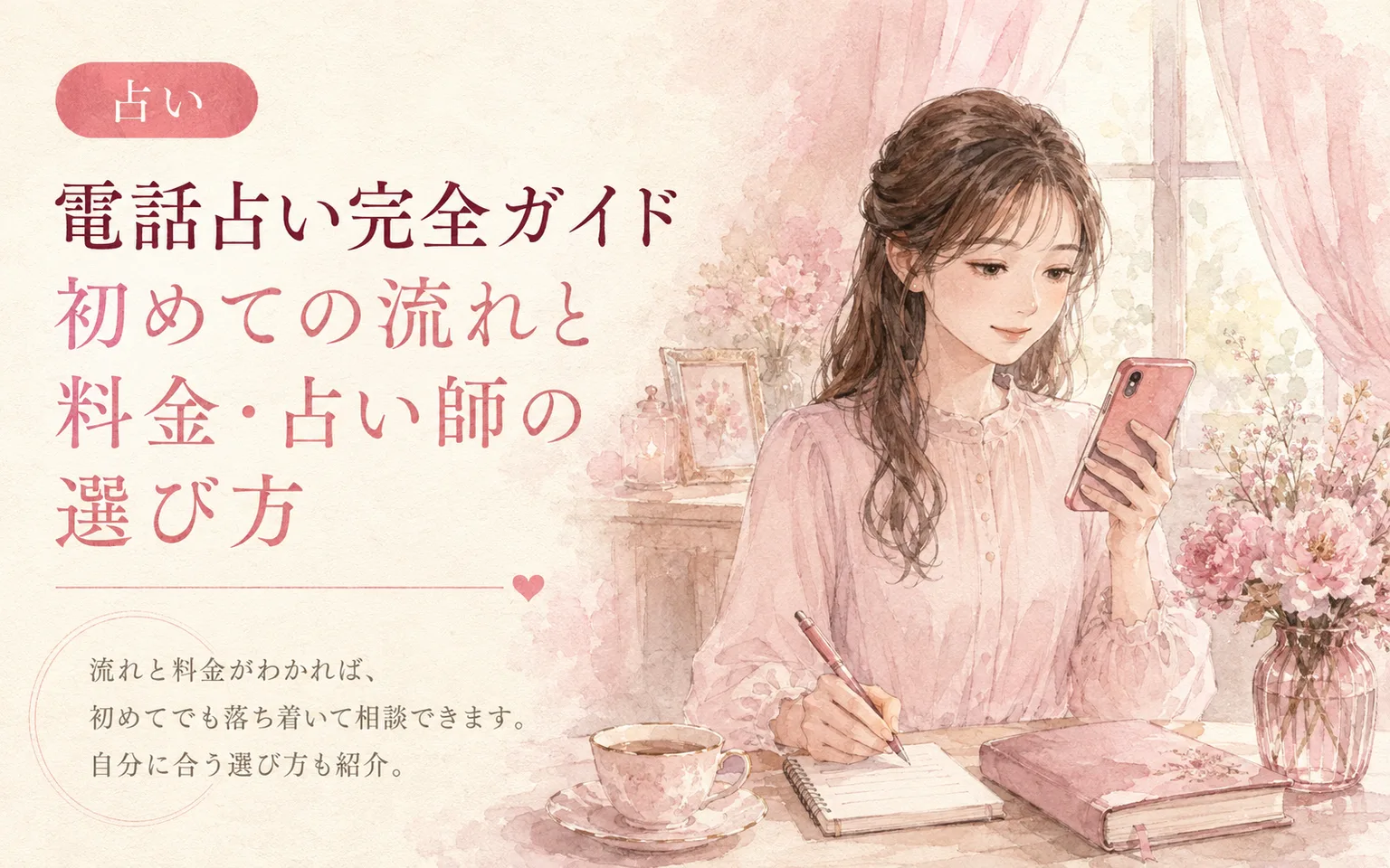 電話占い完全ガイド|初めての流れと料金・占い師の選び方