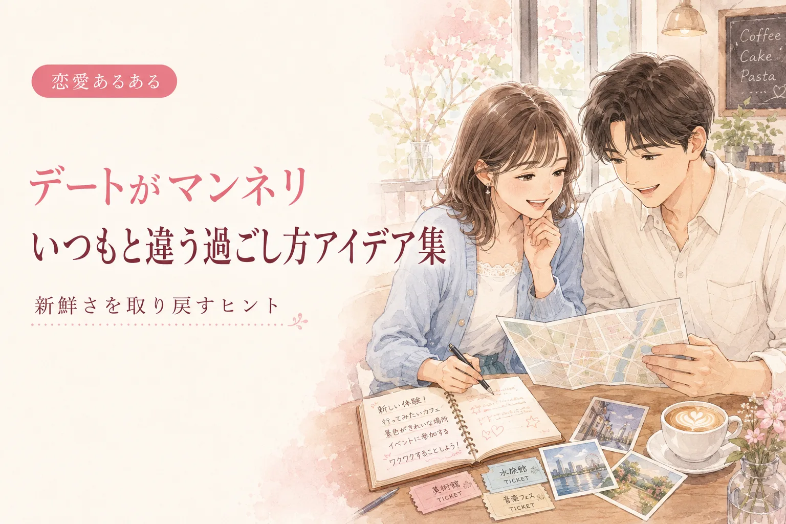 デートがマンネリ|いつもと違う過ごし方アイデア集