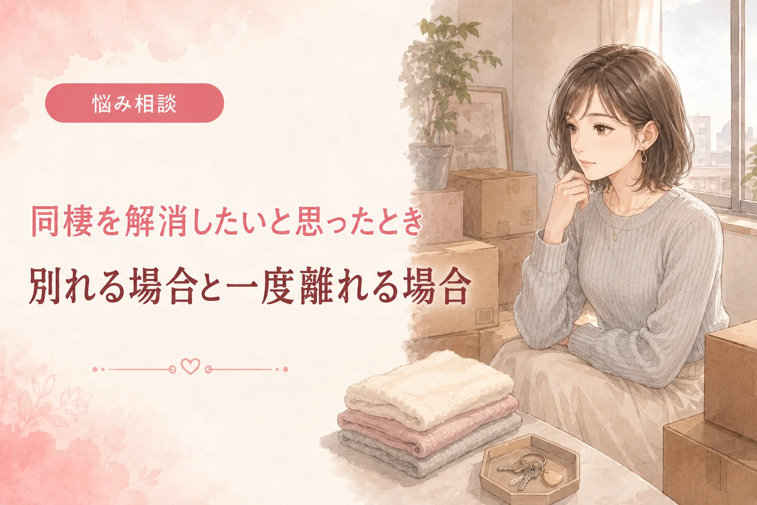 同棲を解消したいと思ったとき|別れる場合と一度離れる場合