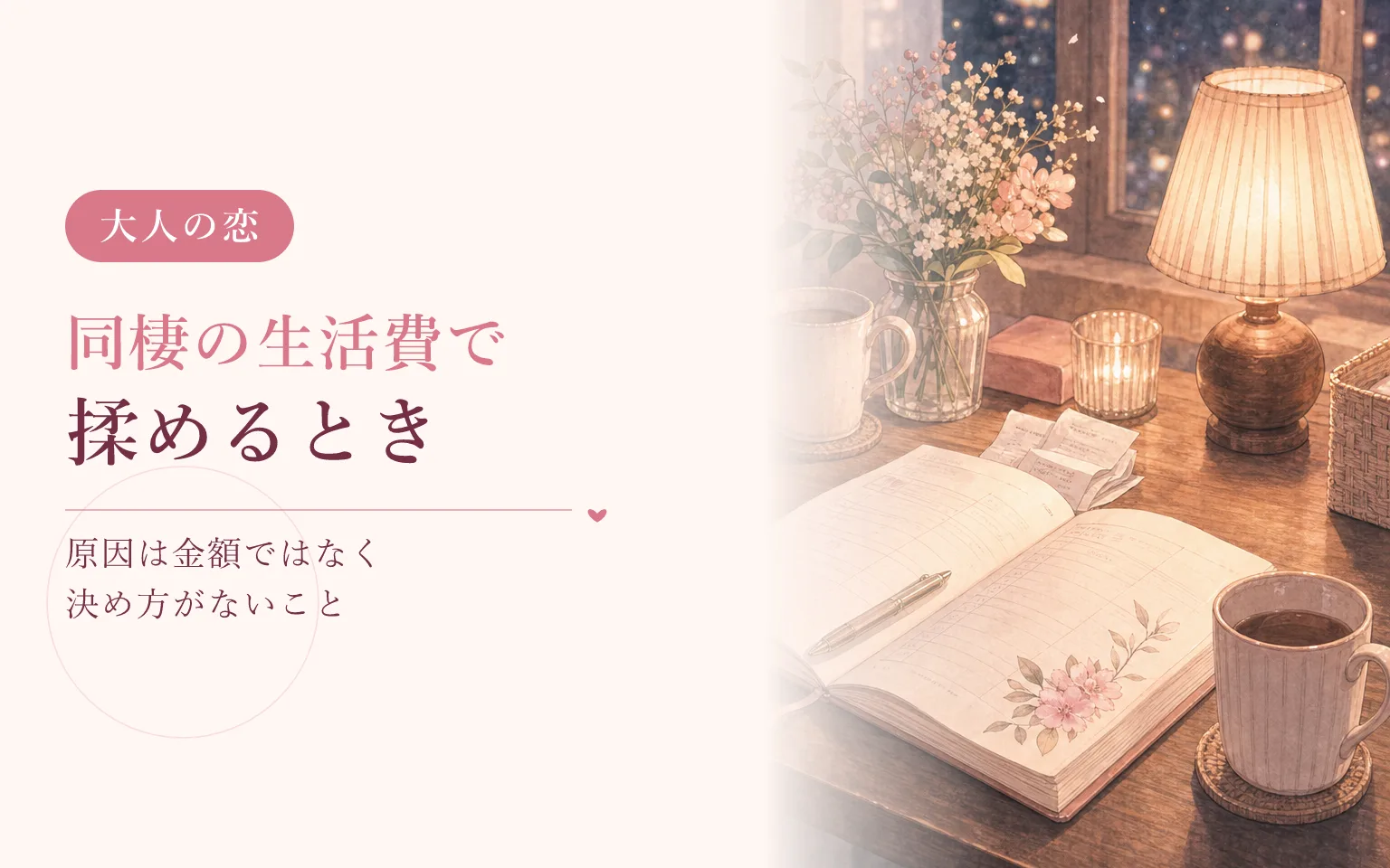 同棲の生活費で揉めるとき|決め方のつくり方