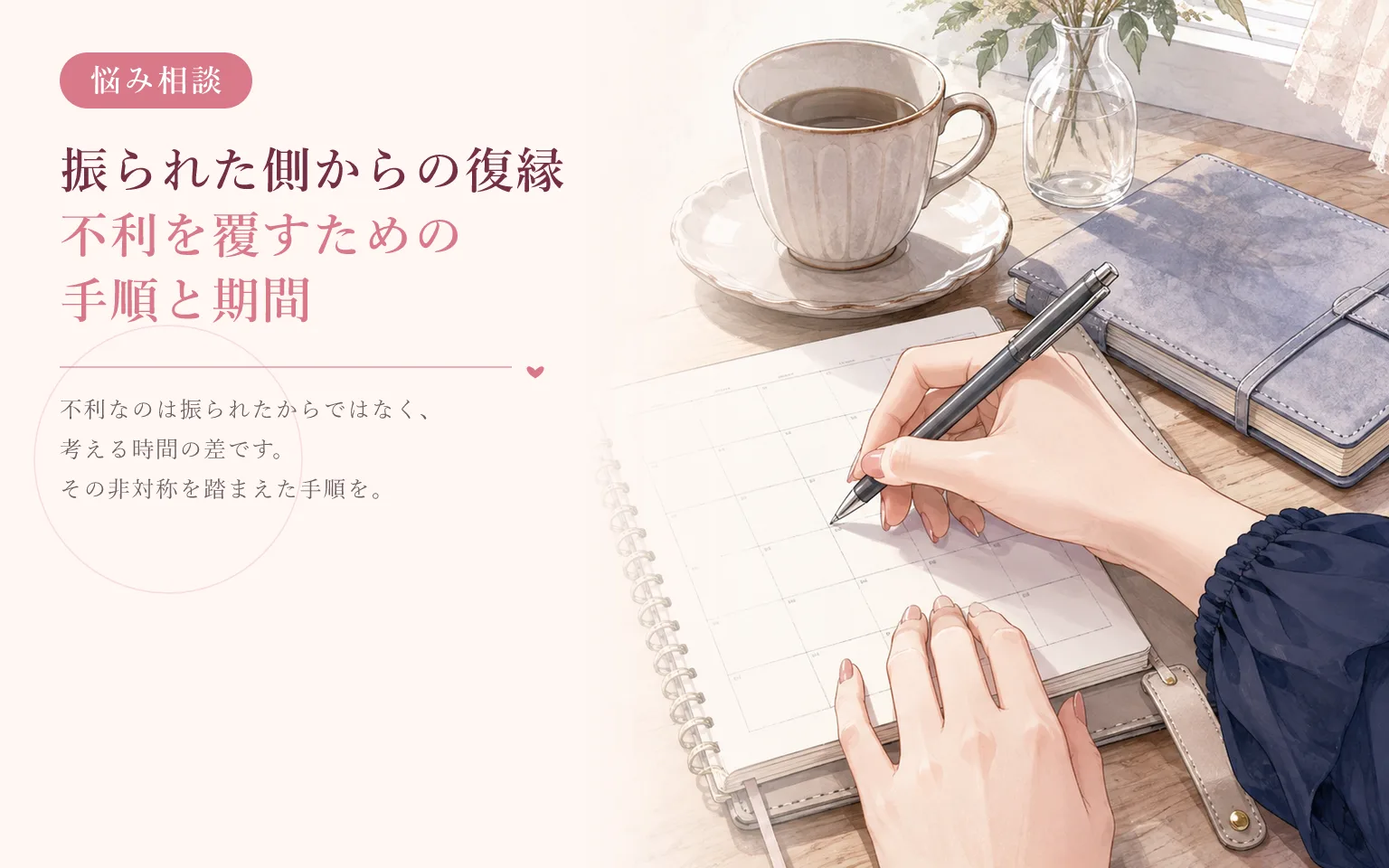 振られた側からの復縁|不利を覆すための手順と期間
