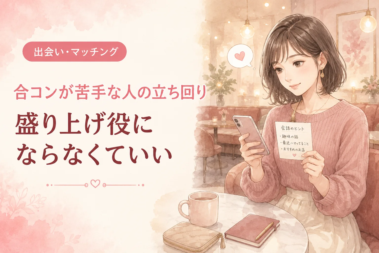 合コンが苦手な人の立ち回り|盛り上げ役にならなくていい