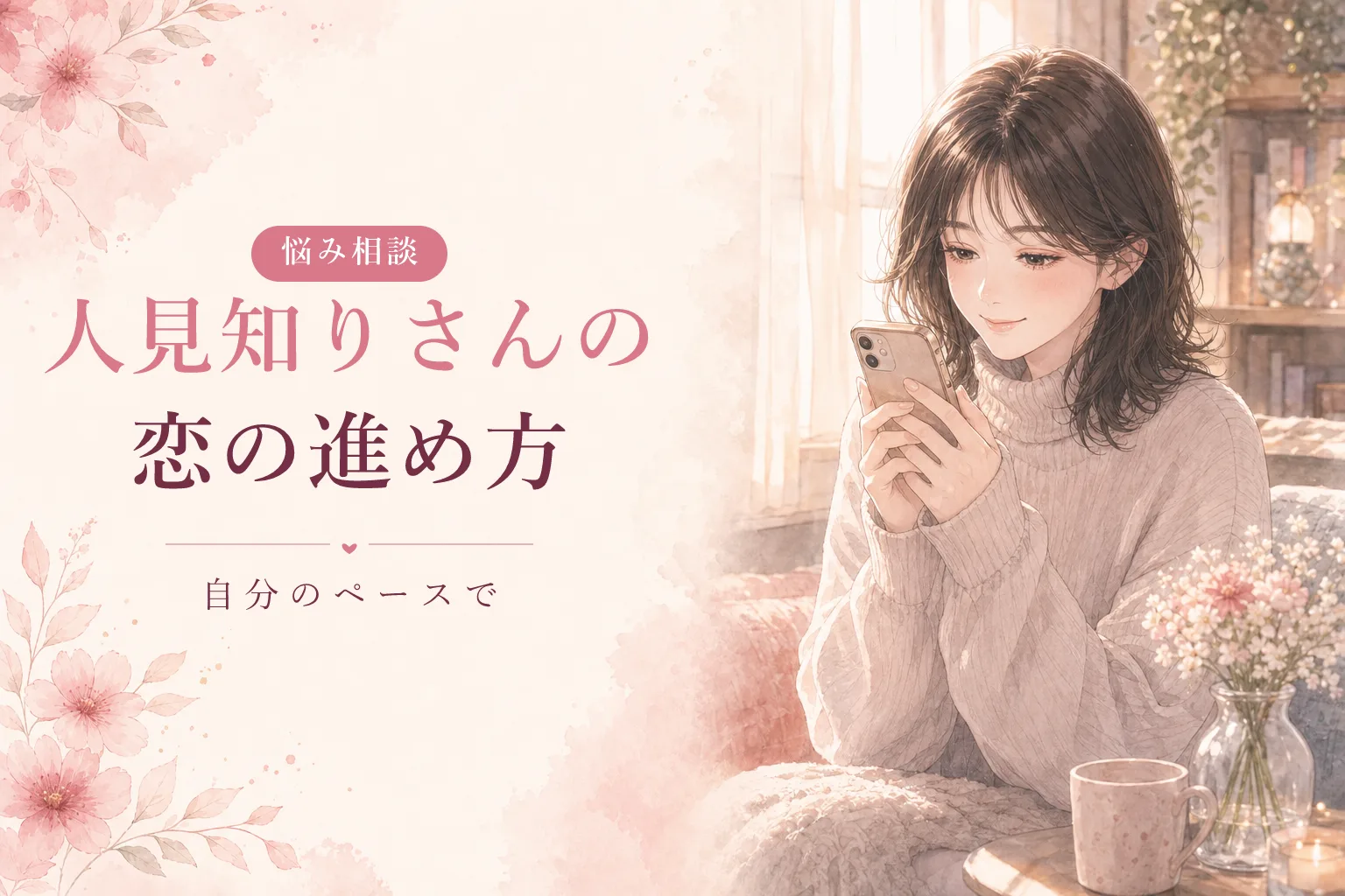 奥手・人見知りさんの恋愛の進め方|自分のペースで距離を縮めるコツ
