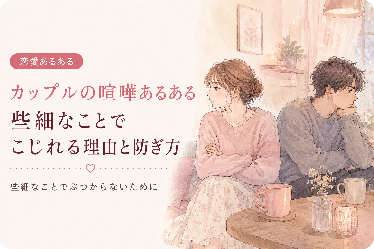 カップルの喧嘩あるある|些細なことでこじれる理由と防ぎ方