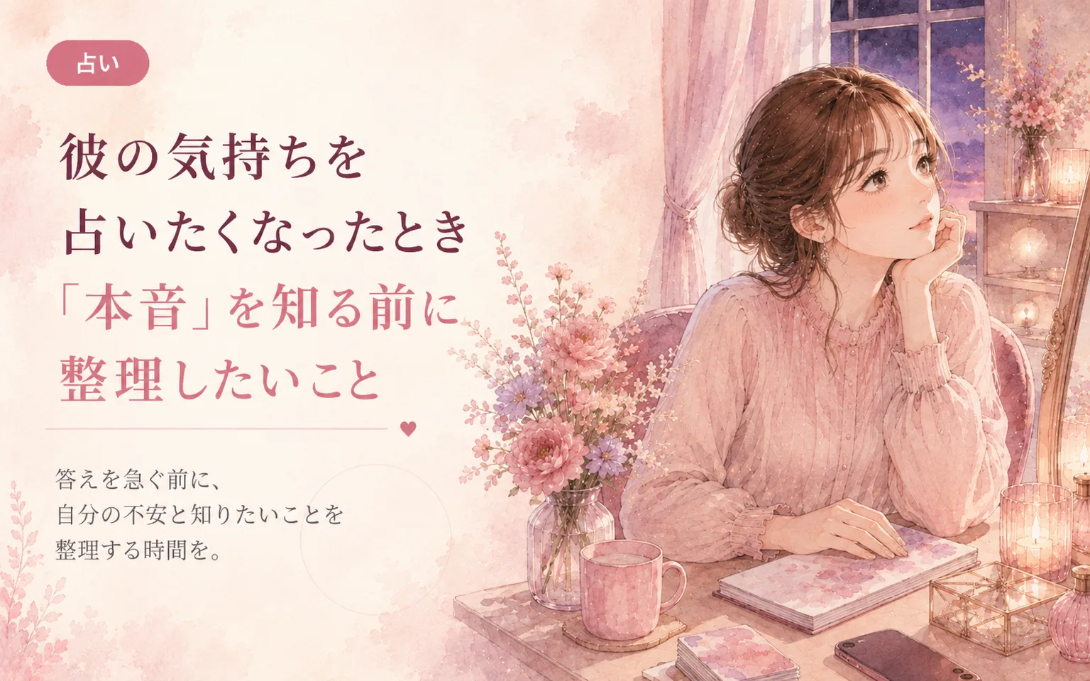 彼の気持ちを占いたくなったとき|「本音」を知る前に整理したいこと