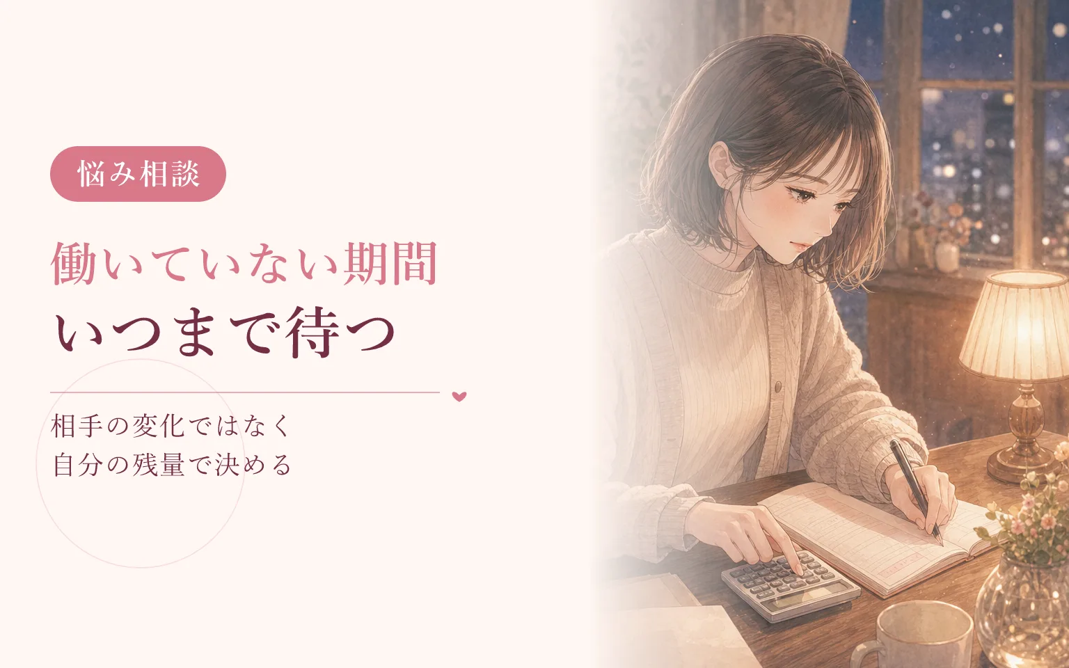 彼氏が働いていない期間を、いつまで待つか