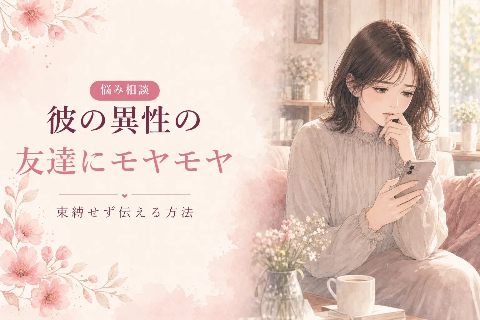彼に異性の友達がいてモヤモヤするとき|束縛せず気持ちを伝える方法