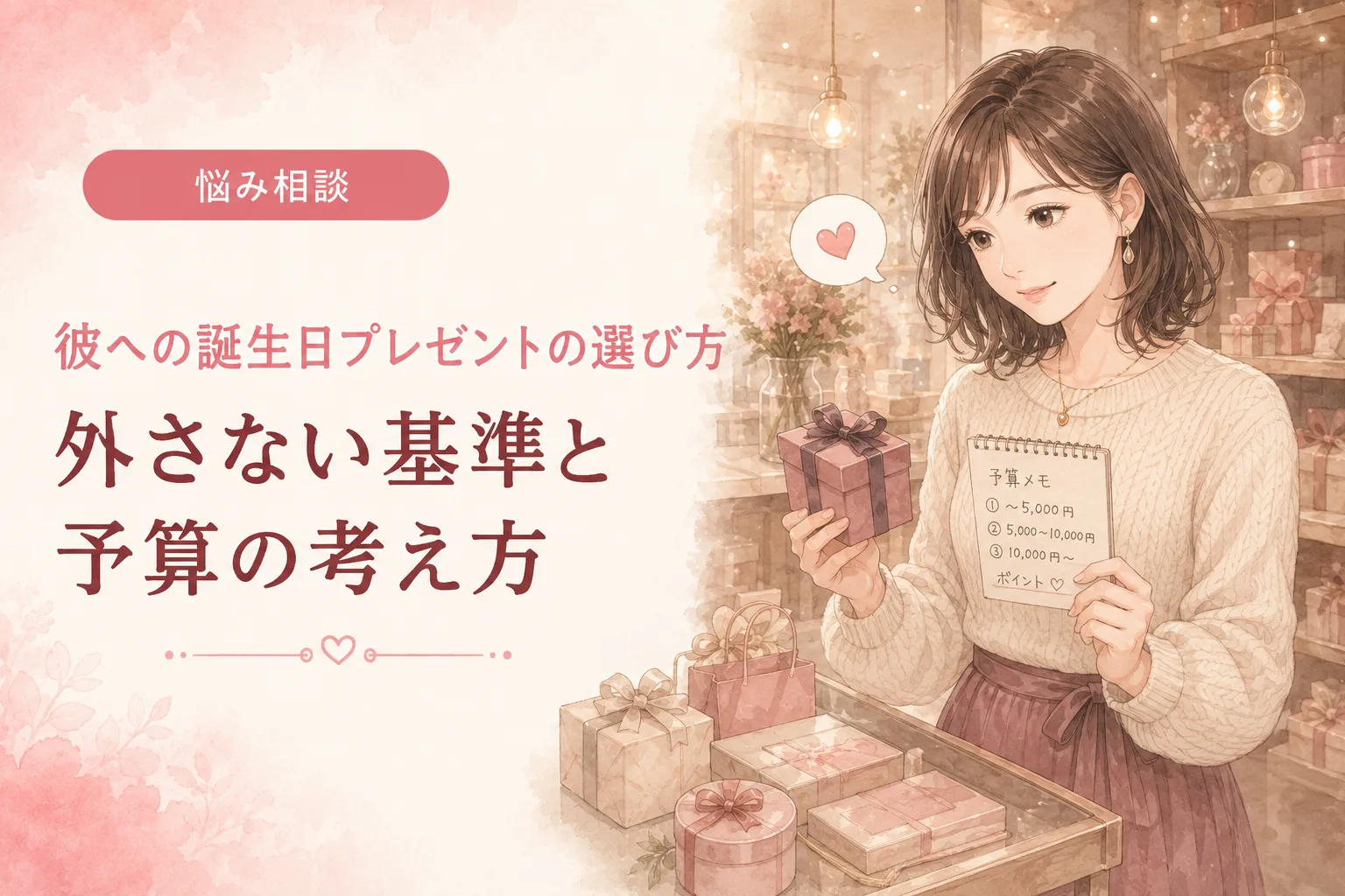彼への誕生日プレゼントの選び方|外さない基準と予算の考え方