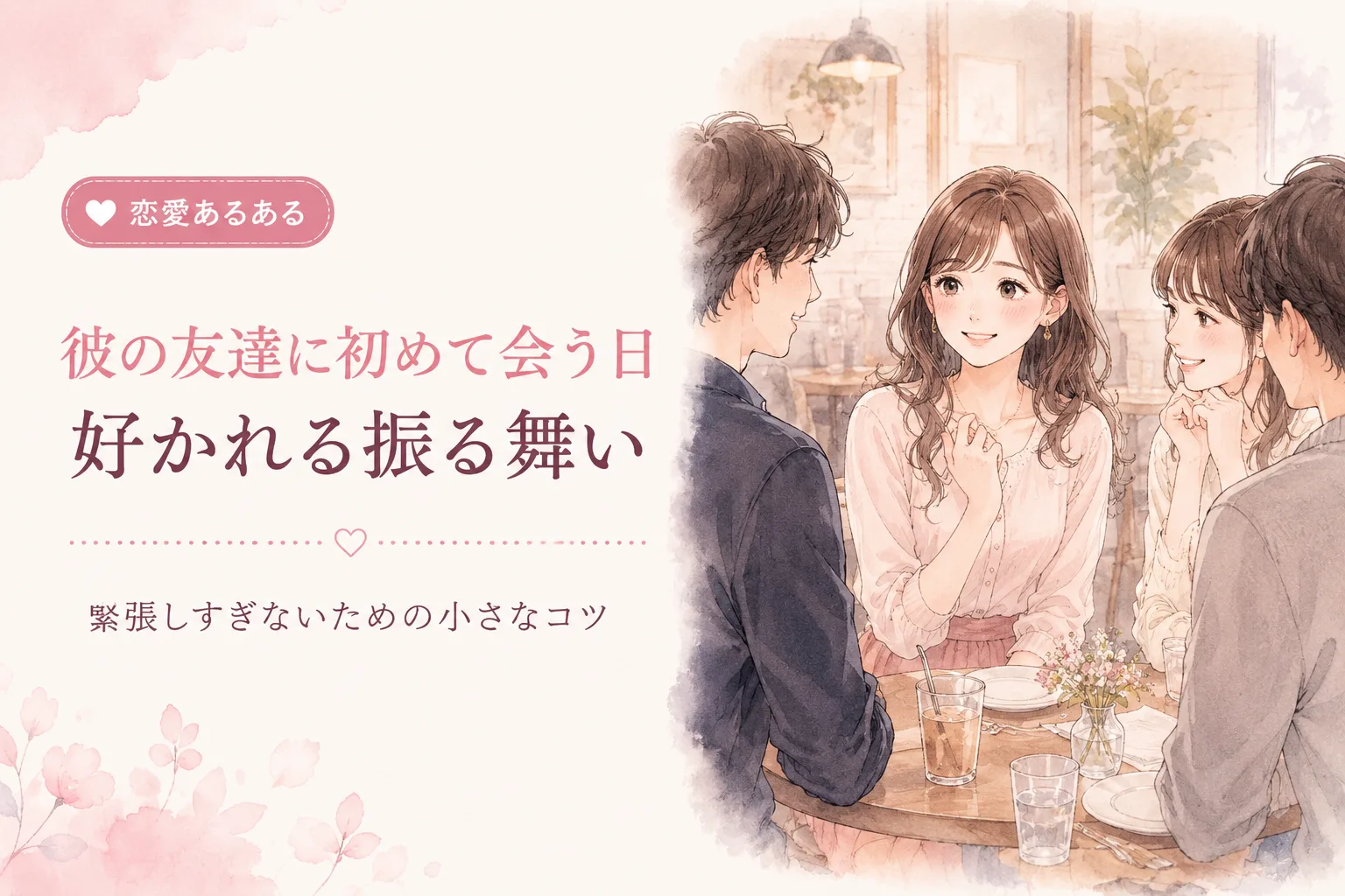 彼の友達に初めて会う日|好かれる振る舞いと緊張対策
