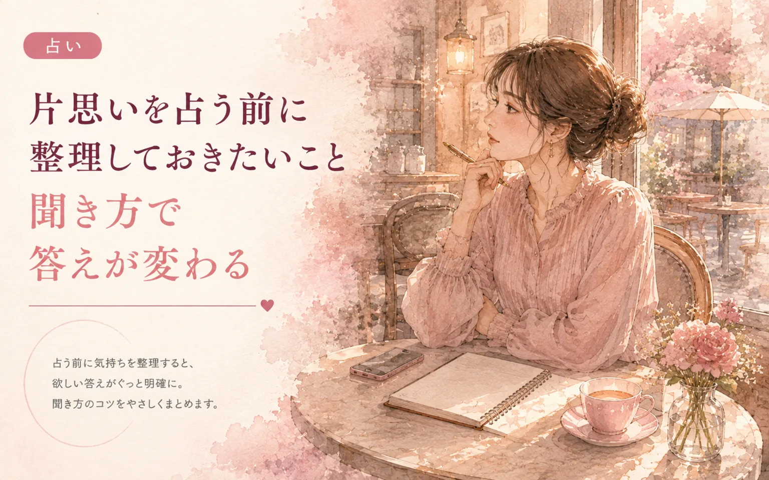 片思いを占う前に整理しておきたいこと|聞き方で答えが変わる