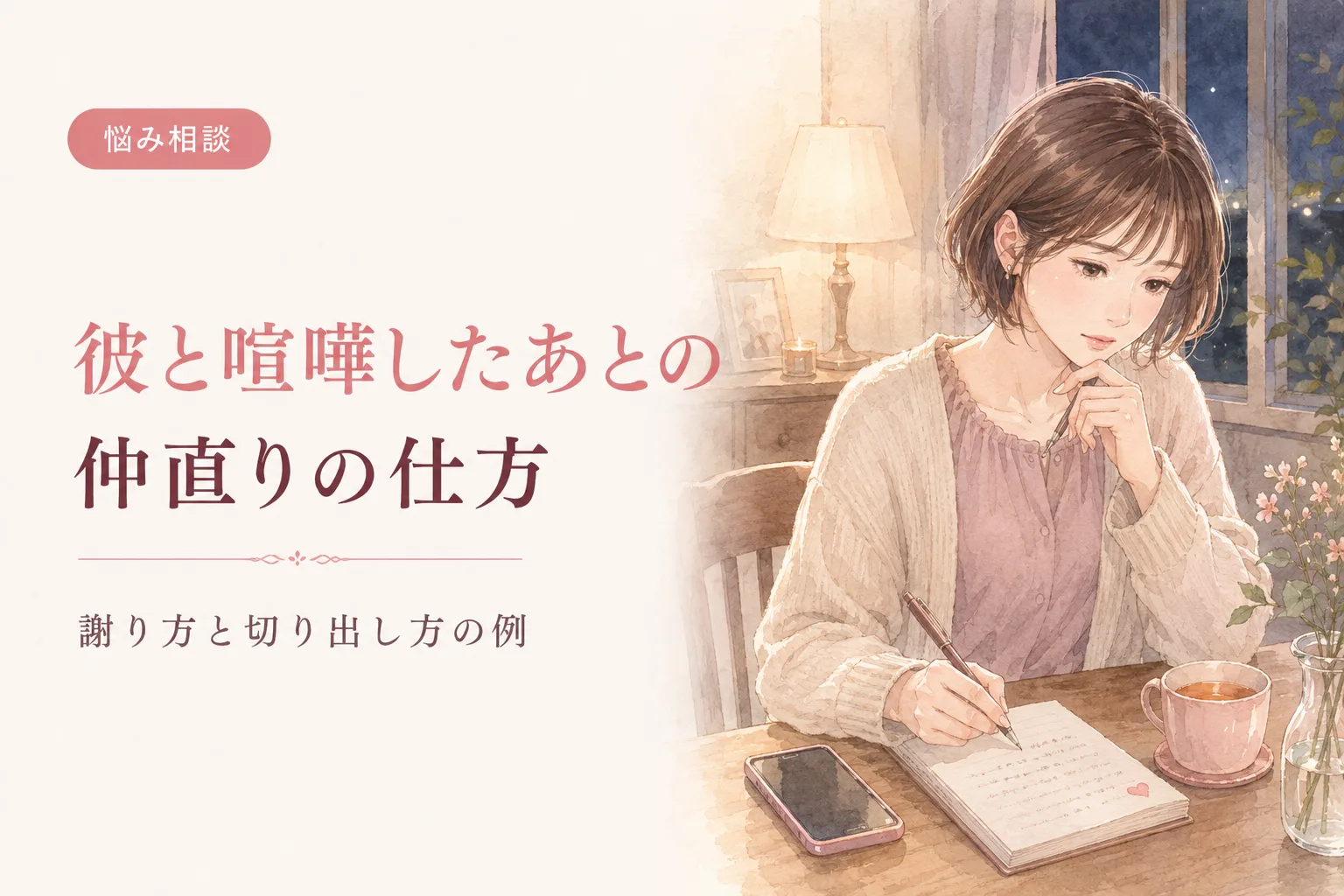 彼と喧嘩したあとの仲直りの仕方|謝り方と切り出し方の例