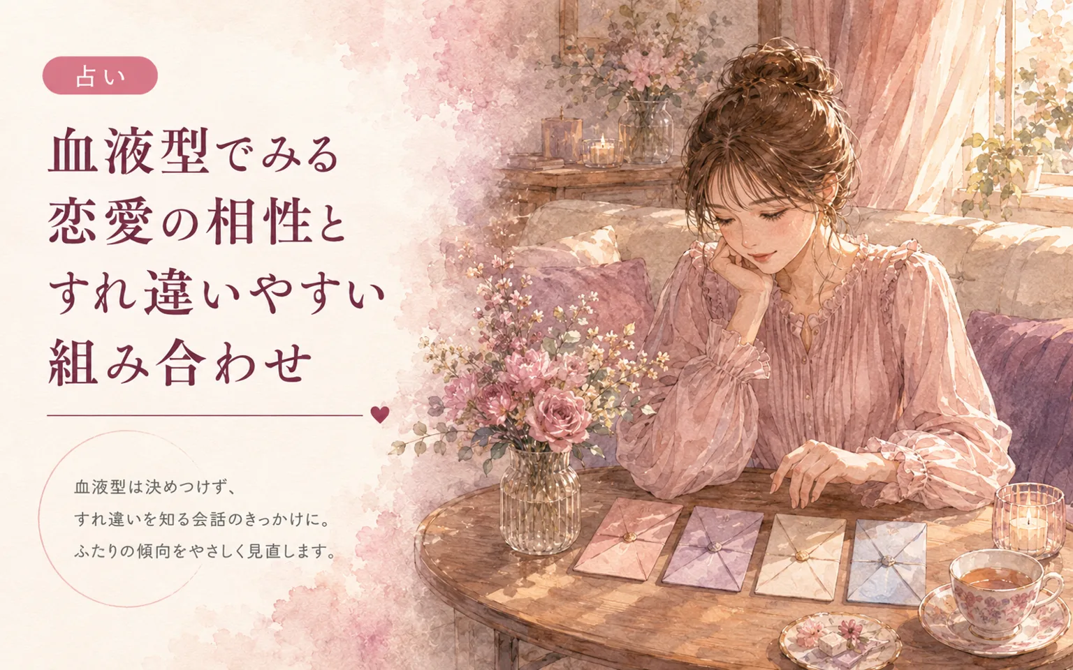 血液型でみる恋愛の相性とすれ違いやすい組み合わせ