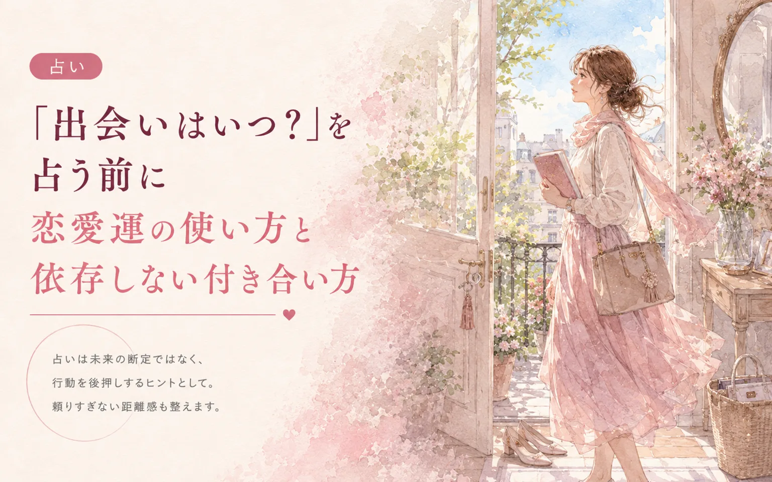 「出会いはいつ?」を占う前に|恋愛運の使い方と依存しない付き合い方