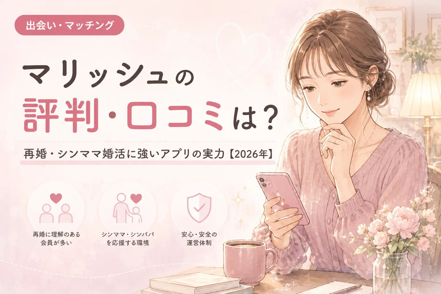 マリッシュの評判・口コミは?再婚・シンママ活動に強いアプリの実力【2026年】