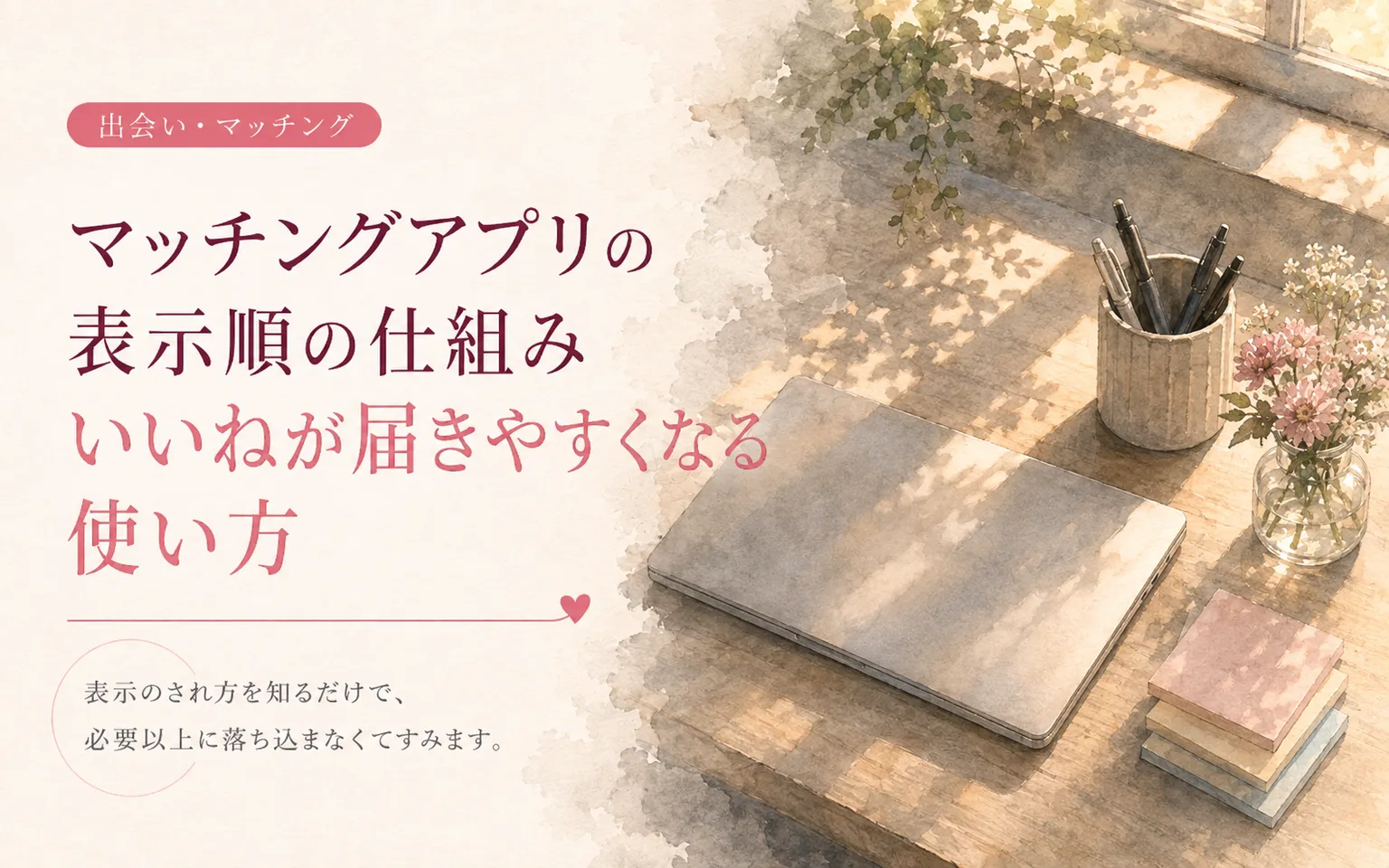 マッチングアプリの表示順の仕組み|いいねが届きやすくなる使い方