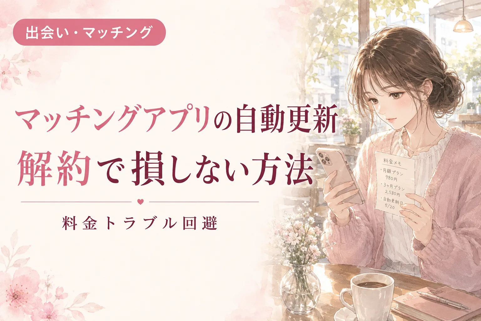 マッチングアプリの自動更新・解約で損しない方法|料金トラブル回避