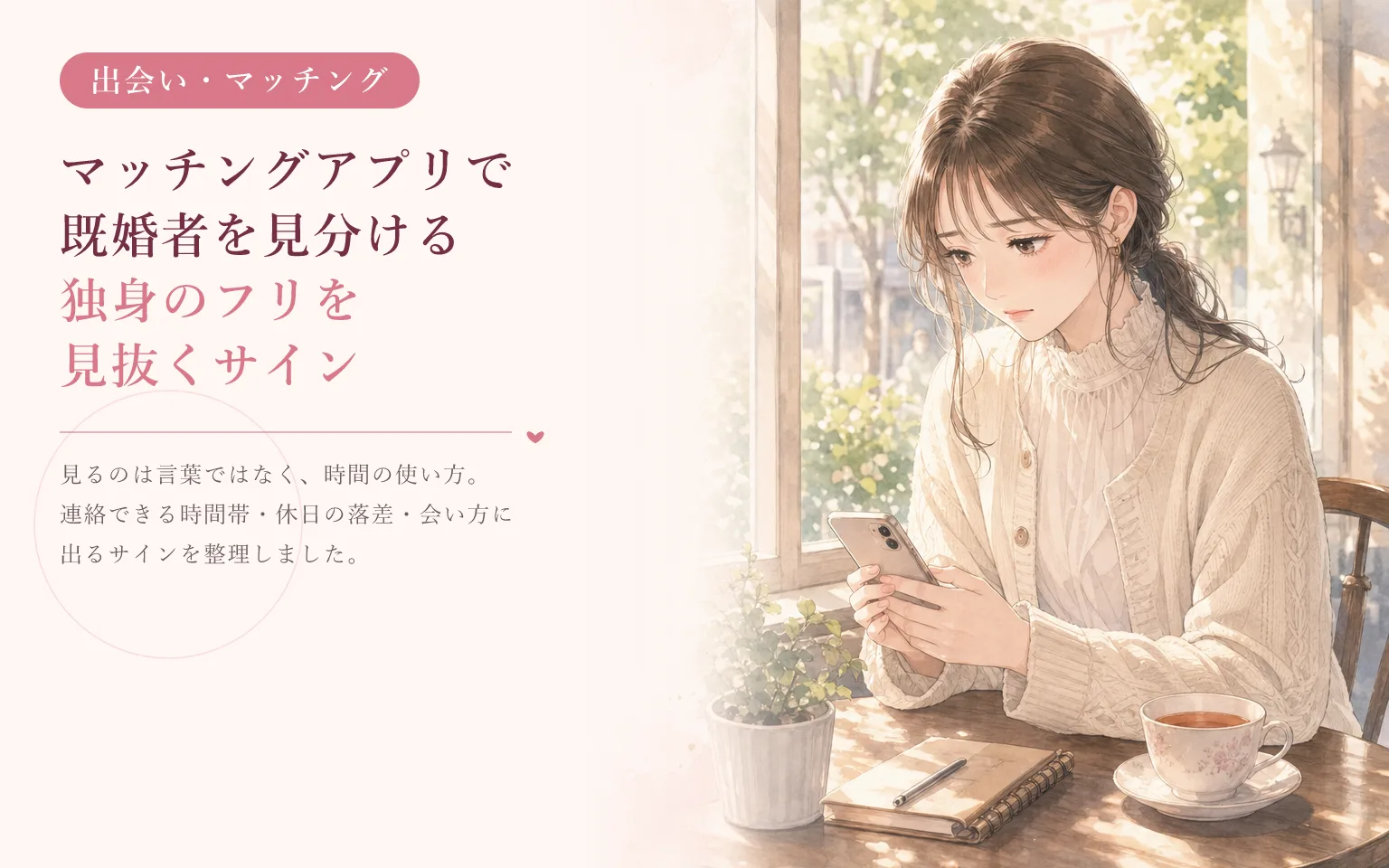 マッチングアプリで既婚者を見分ける方法|独身を装う人の共通点