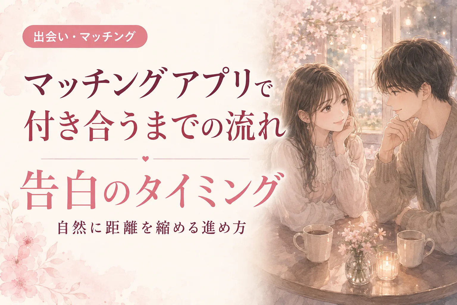 マッチングアプリで付き合うまでの流れ|告白のタイミング