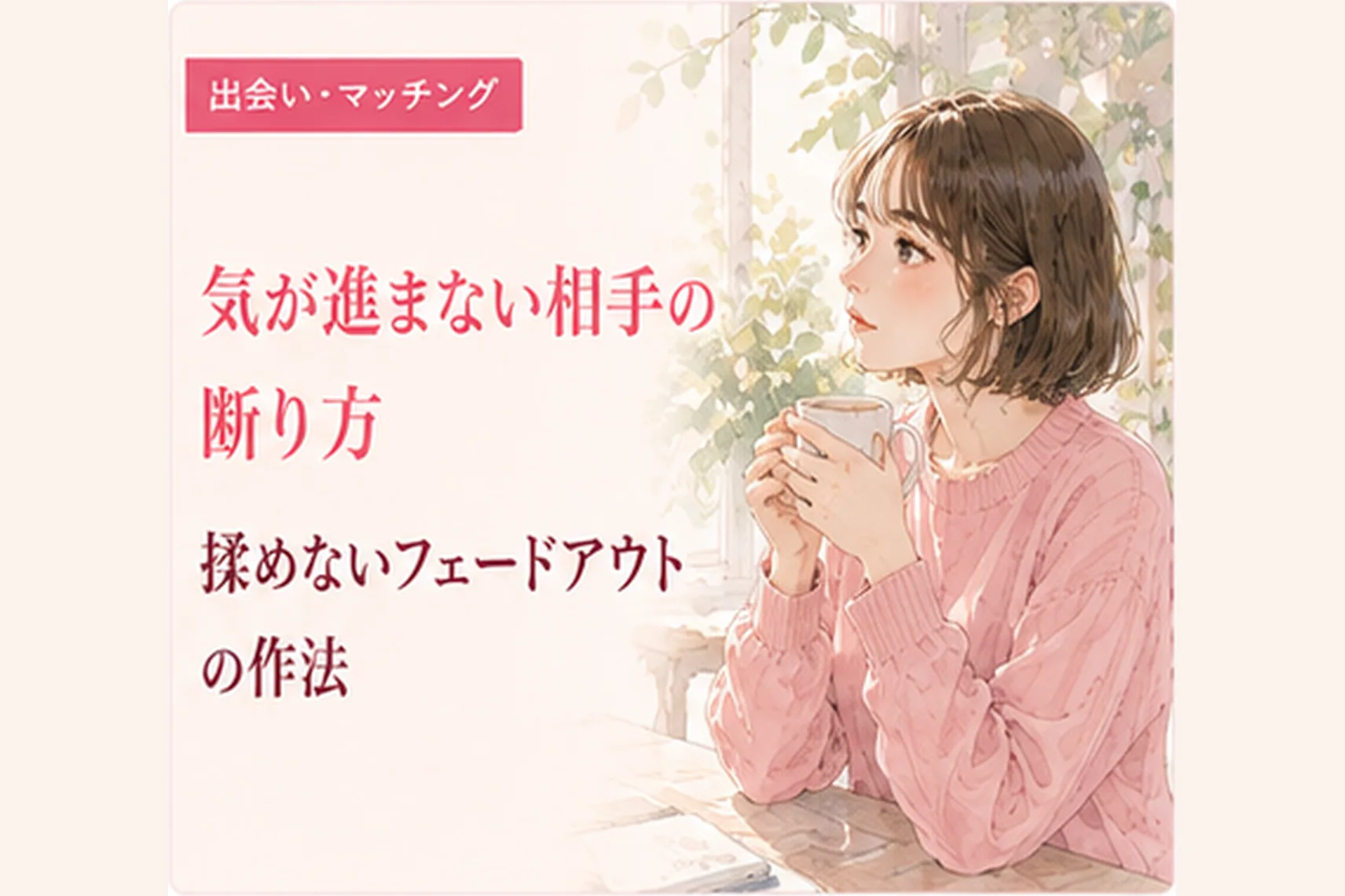 気が進まない相手の断り方|揉めないフェードアウトの作法