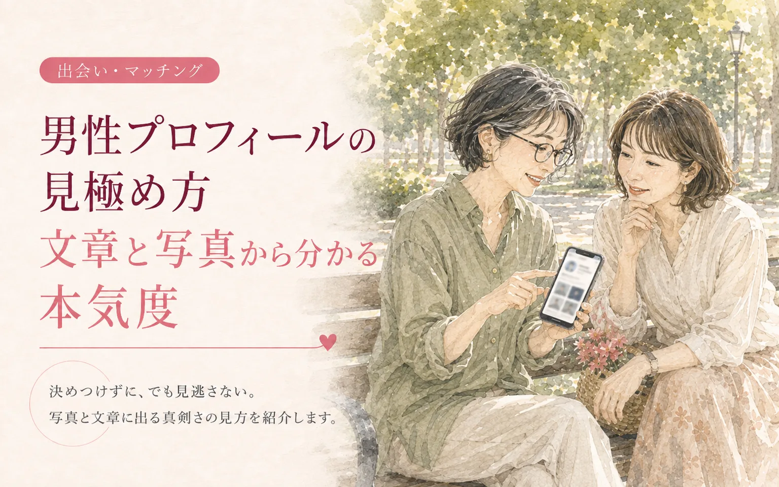 男性プロフィールの見極め方|文章と写真から分かる本気度