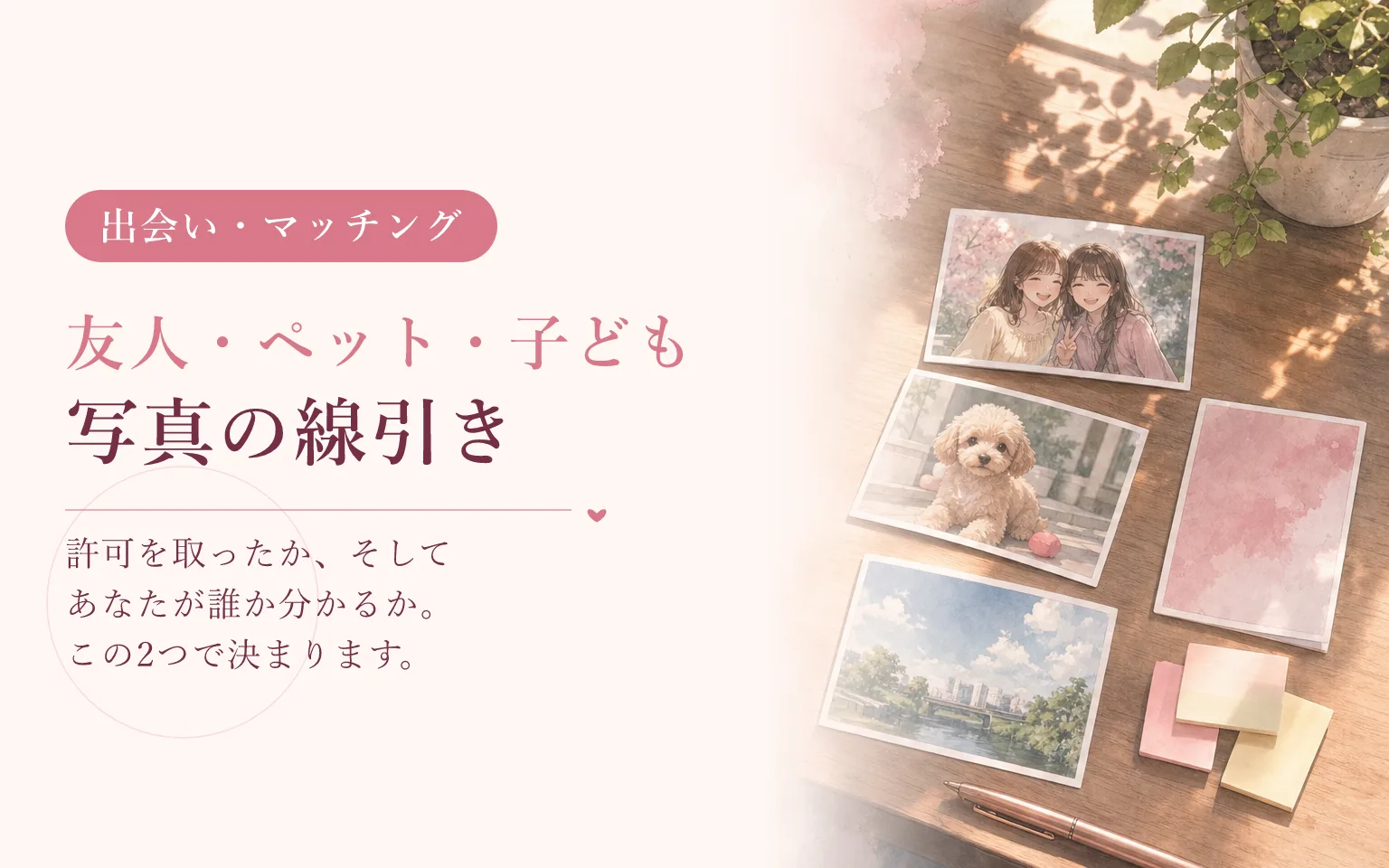 写真に他人が写るときの線引き|友人・ペット・子ども