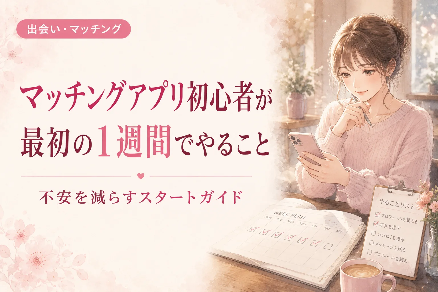 マッチングアプリ初心者が最初の1週間でやること