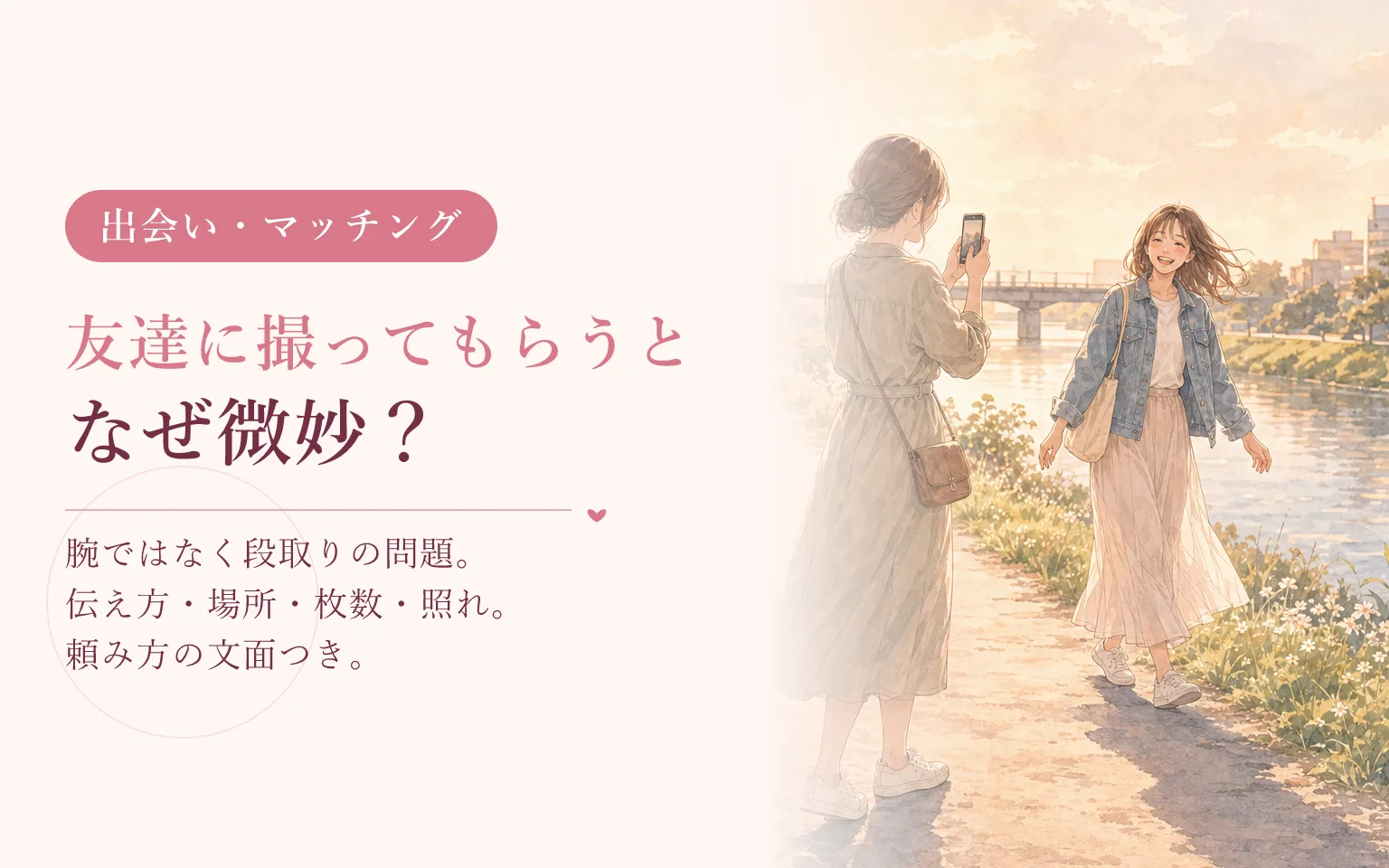 友達に撮ってもらった写真がしっくりこない理由|頼み方で変わる