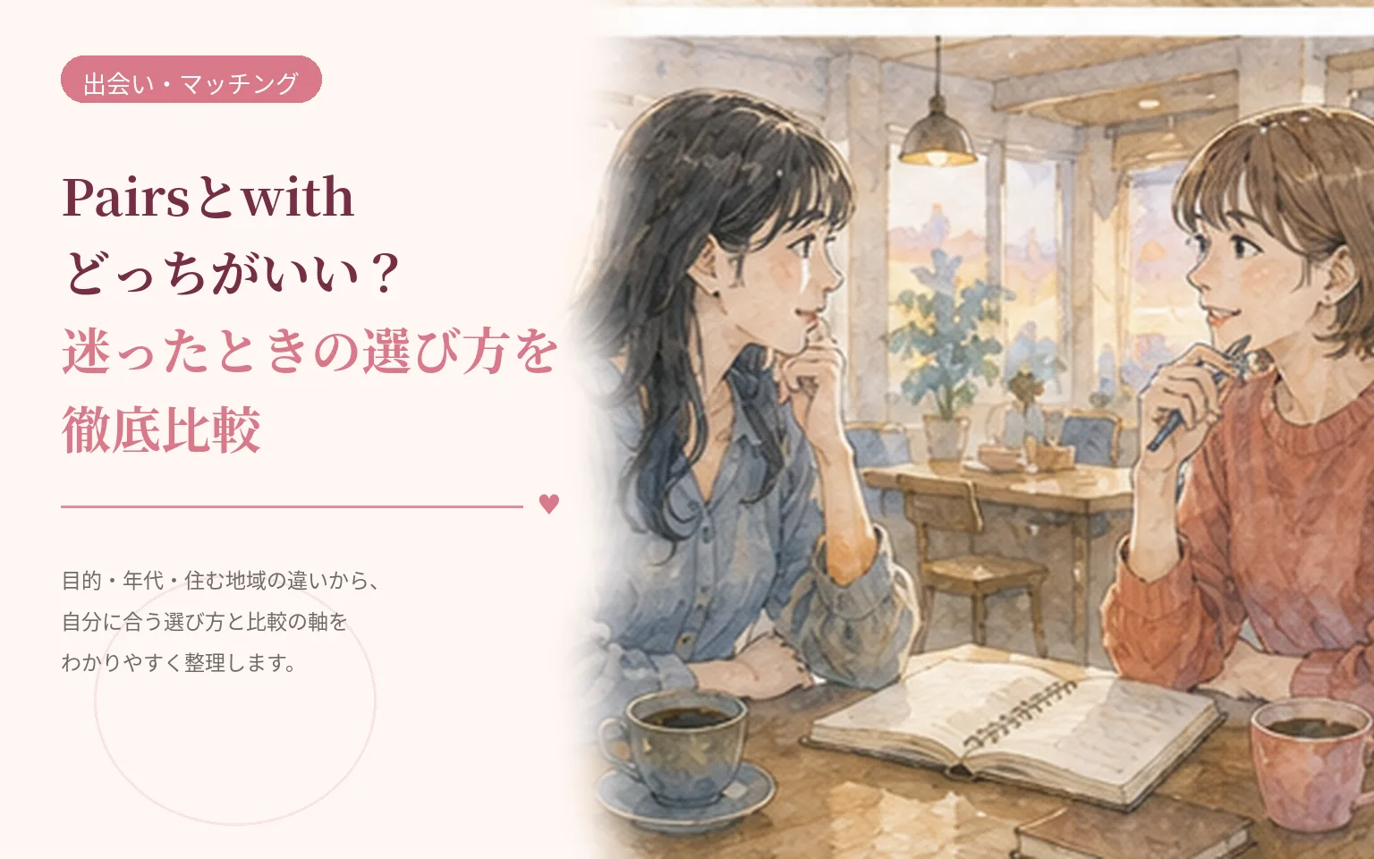 Pairsとwithどっちがいい?迷ったときの選び方を徹底比較