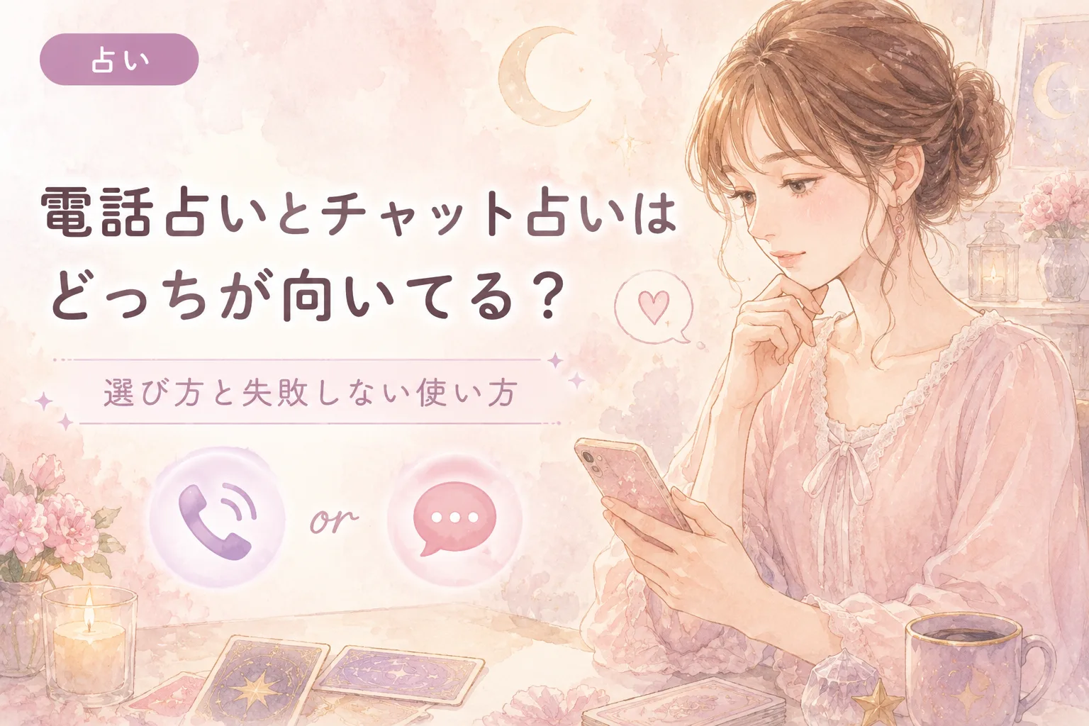 電話占いとチャット占いはどっちが向いてる?選び方と失敗しない使い方