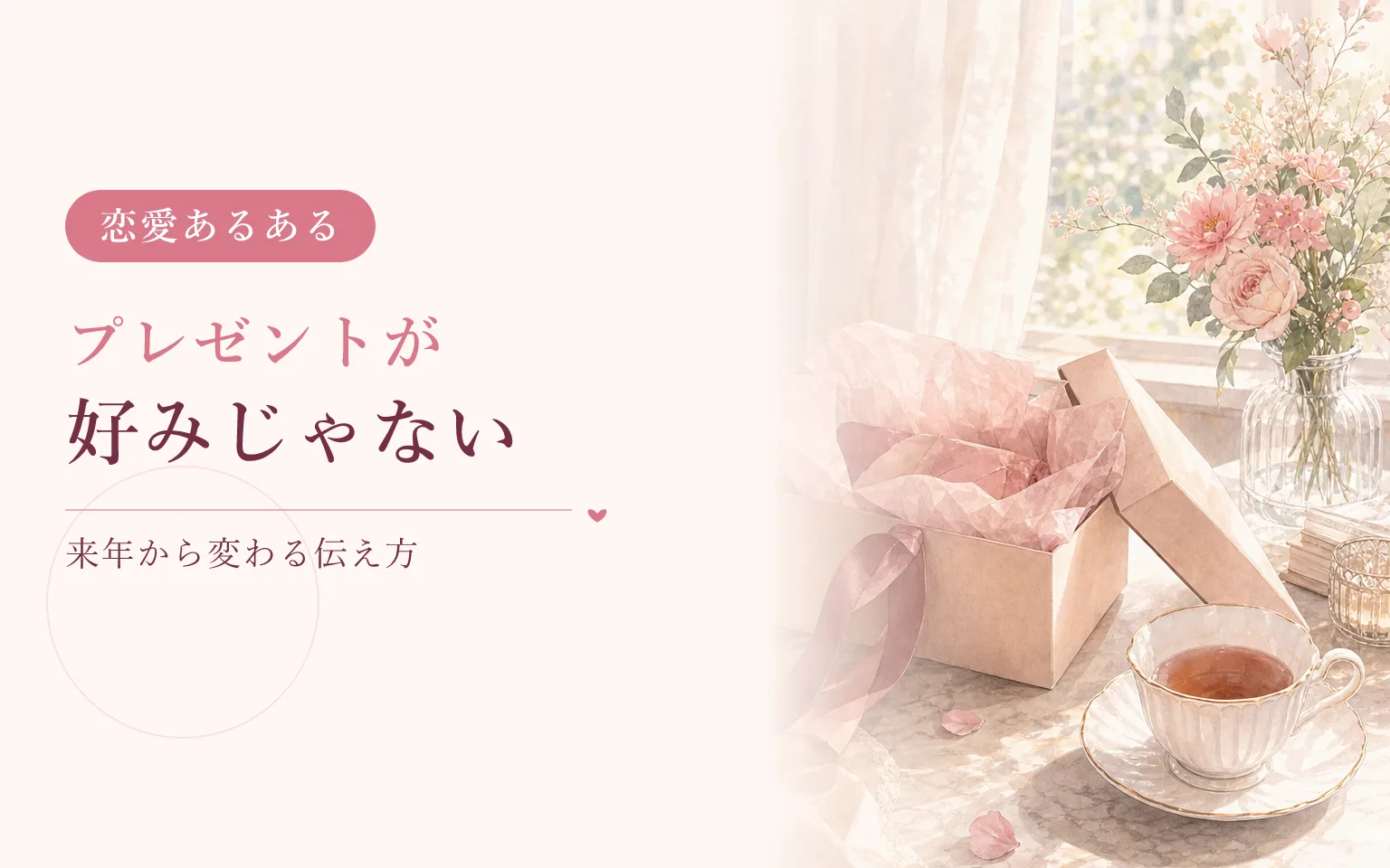 もらったプレゼントが好みじゃないとき
