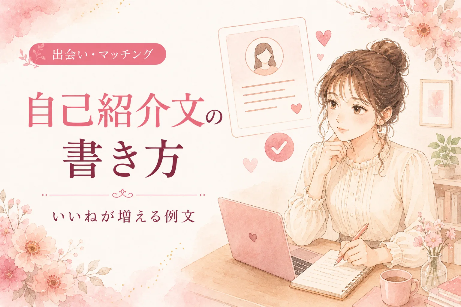 マッチングアプリの自己紹介文の書き方|いいねが増える例文とNG例