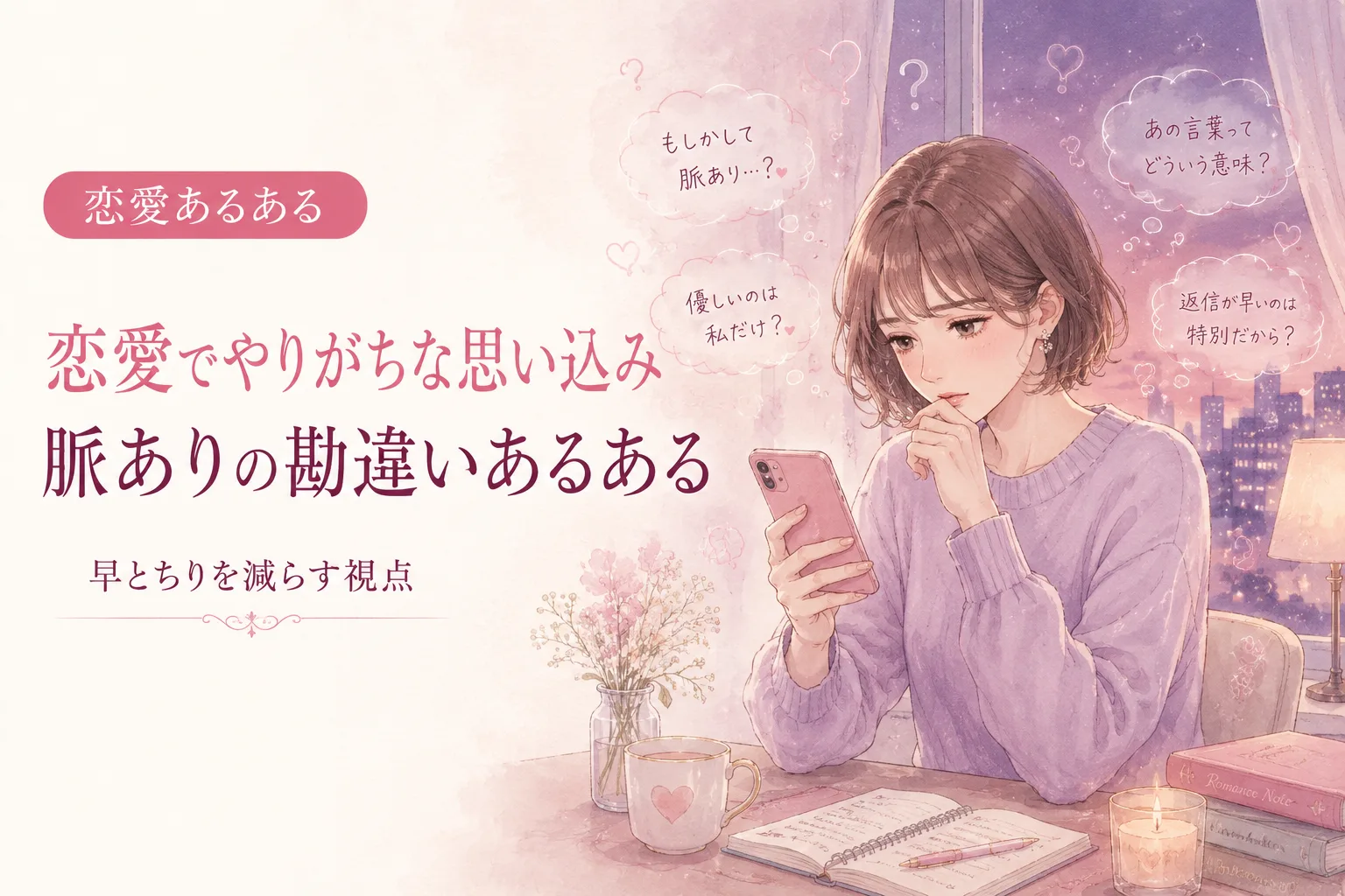 恋愛でやりがちな思い込み|脈ありの勘違いあるある