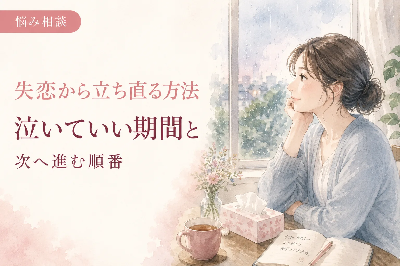失恋から立ち直る方法|泣いていい期間と次へ進む順番