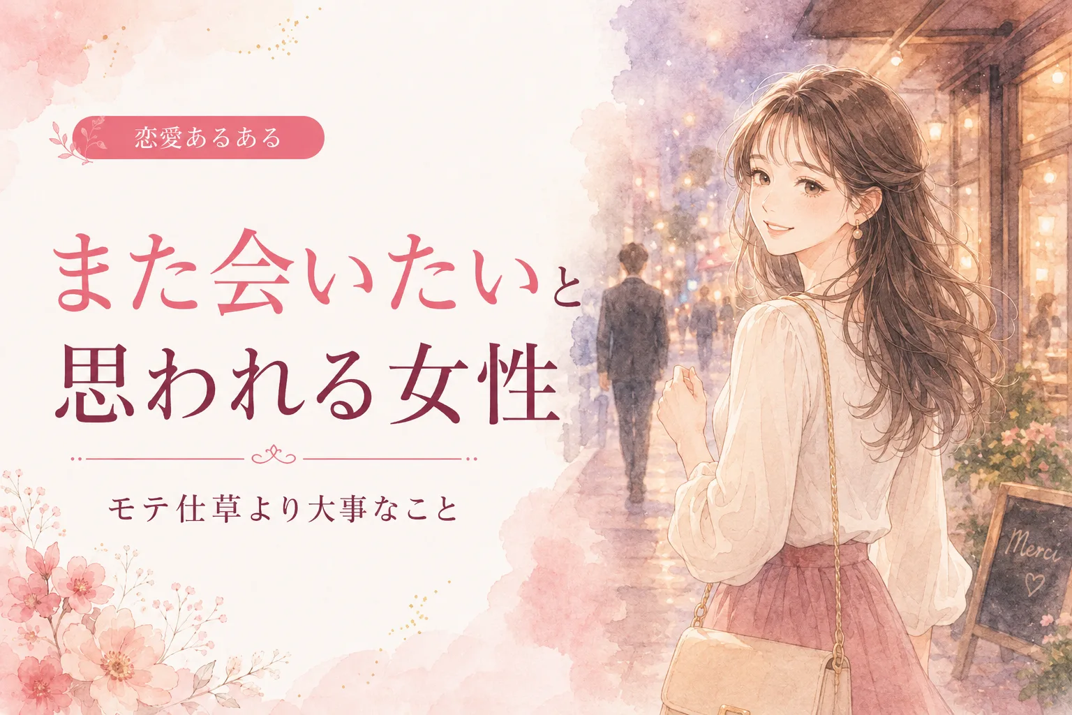 また会いたいと思われる女性の特徴|モテ仕草より大事な5つのこと