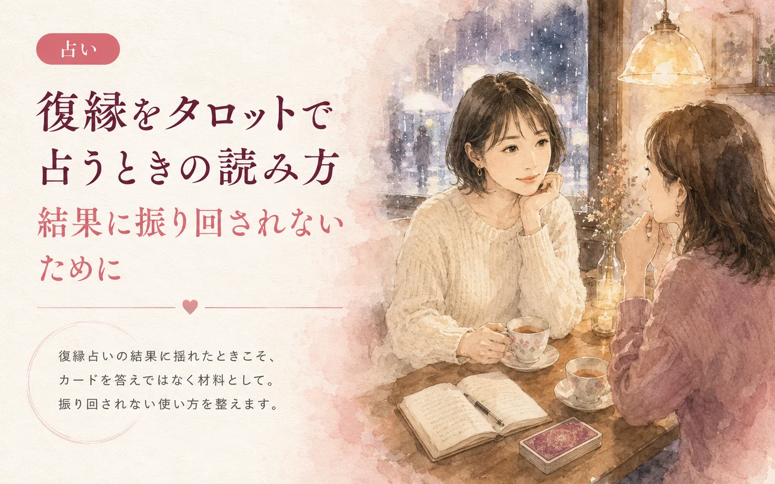 復縁をタロットで占うときの読み方|結果に振り回されないために