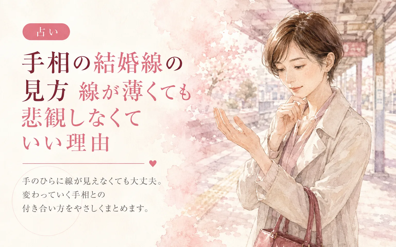 手相の結婚線の見方|線が薄くても悲観しなくていい理由