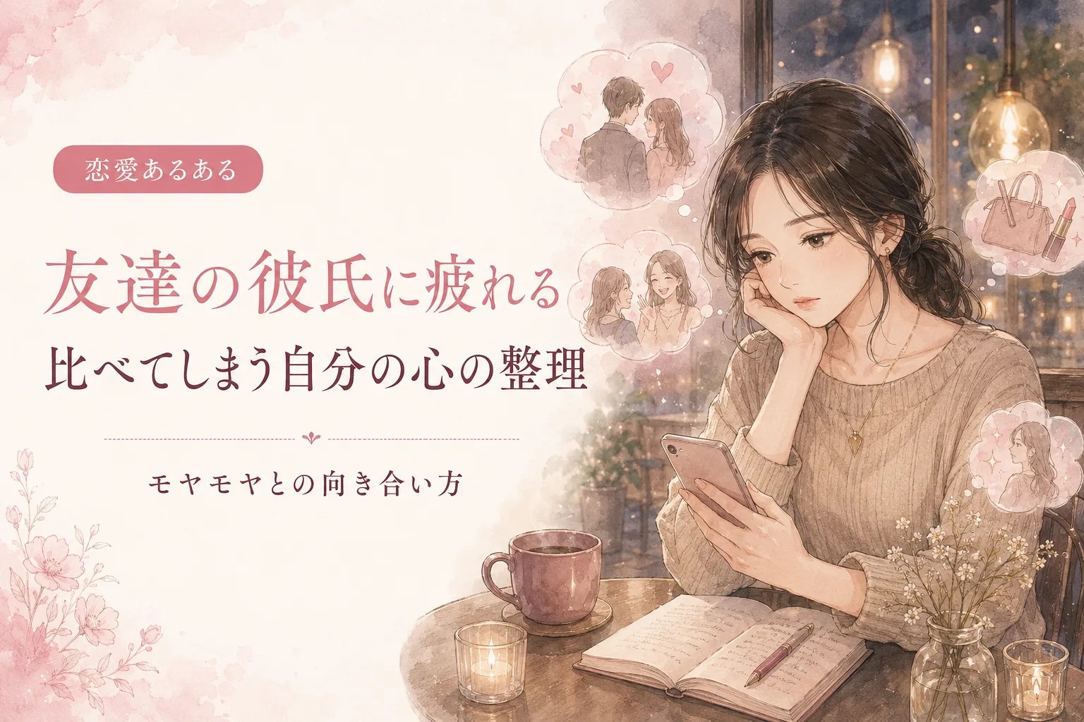 友達の惚気に疲れる|比べてしまう自分の心の整理