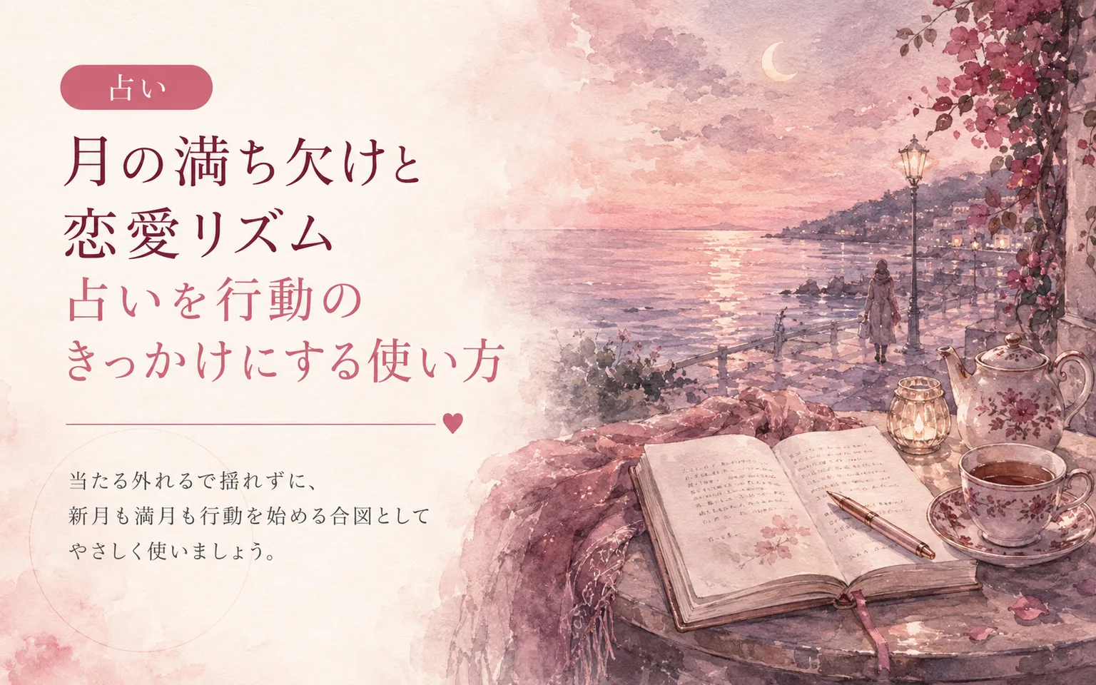 月の満ち欠けと恋愛リズム|占いを行動のきっかけにする使い方
