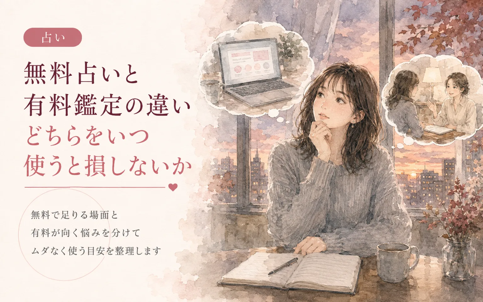 無料占いと有料鑑定の違い|どちらをいつ使うと損しないか