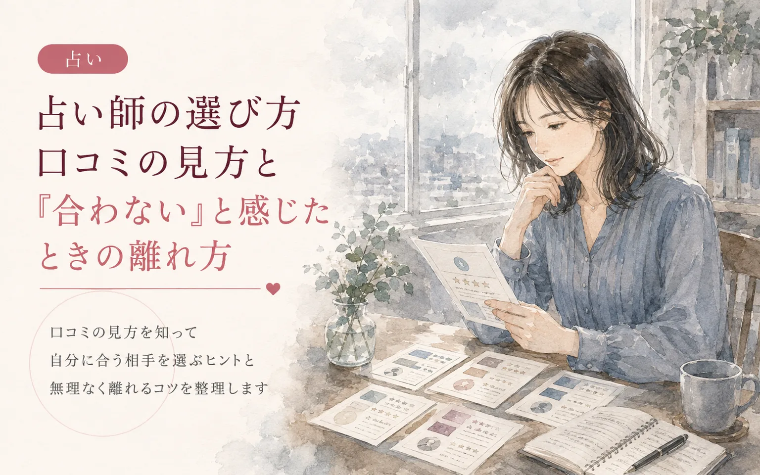 占い師の選び方|口コミの見方と「合わない」と感じたときの離れ方
